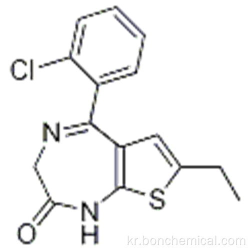 5- (o- 클로로 페닐) -7- 에틸 -1,3- 디 하이드로 -2H- 티에 노 (2,3-e) (1,4) 디아 제핀 -2- 온 CAS 33671-37-3